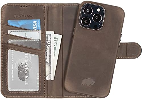 Blackbrook iPhone 14 Protlelet & Case Conjunto - Carson Full Grein Leather Incretable carteira para