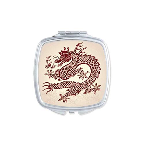 Dragão Chinês Animal Retrato Espelho Portátil Compact Pocket Maquia