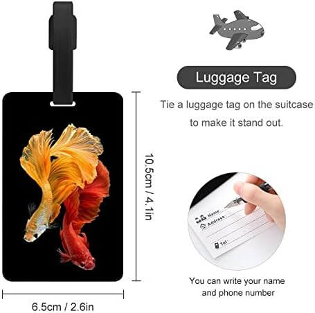 Funnystar Betta Fish, Siamese Fighting Fish Bagage Tag With Name Id Identifiers Label para viagens de hotel