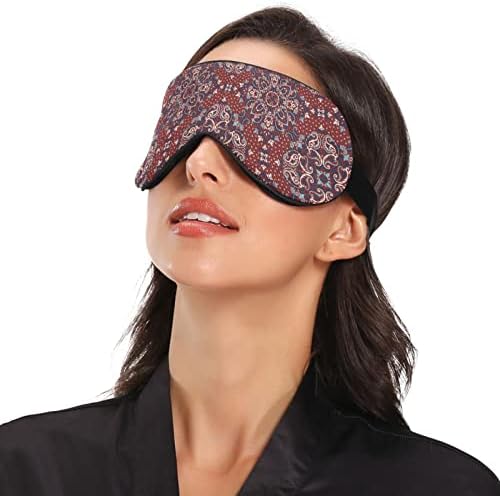 Red Medallion Breathable Sleeping Olhos Máscara, Cool de Sentimento para o Sono para Raunda de Verão,
