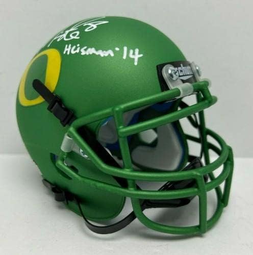 Marcus Mariota assinou mini -helmet com Heisman '14 PSA - Mini capacetes autografados da NFL