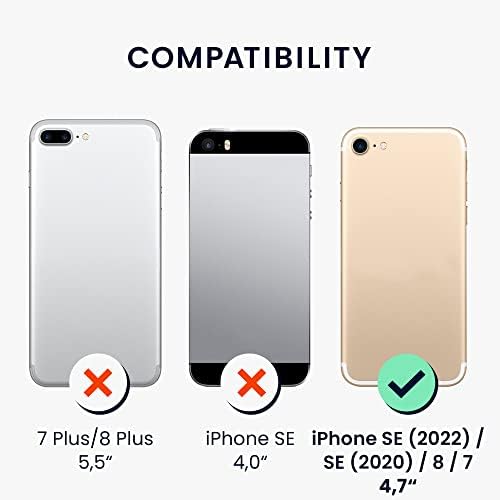 Caixa Kwmobile Compatível com Apple iPhone SE / iPhone SE / iPhone 8 / iPhone 7 - Case em acabamento fosco suave