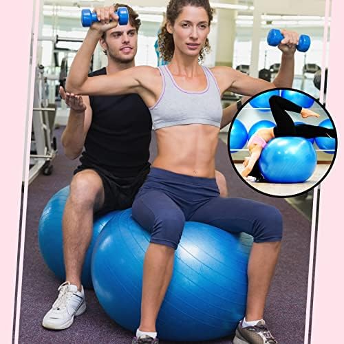 Jerify 10 PCS Bola de exercício de pilatos de 65 cm Anti -Bold On Slip Yoga Ball para fisioterapia, equipamento de fitness de exercícios de parto na gravidez, cadeira de bola principal com bomba para escritório, casa, academia