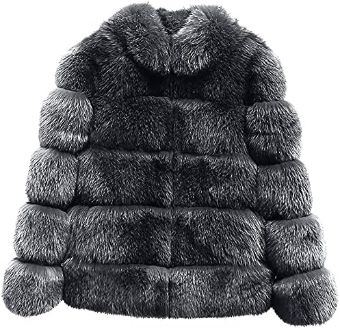 Mulheres Faux Fur Casat Winter Warm Plus Tamanho Logo Casual Cardigã Cardigã Casaco Furry Stoping Overcoat Jacket