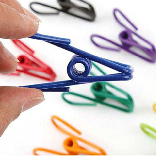 Prendedores de roupas doiTool, 50pcs colorido clipes de metal suportes para roupas de roupa