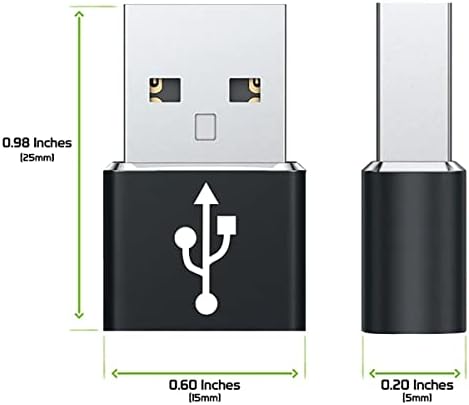 Usb-C fêmea para USB Adaptador rápido compatível com seu Motorola Moto g sylus para carregador, sincronização,