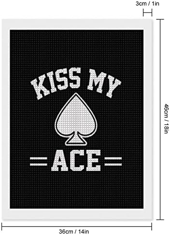 Beije meu kit de pintura de diamante Ace Poker Pictures Diy Drill Full Home Acessórios adultos Presente para decoração de parede em casa 12 x16