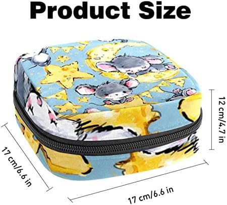 Meninas de guardanapos sanitários pads bolsa feminina feminina menstrual bolsa para meninas período portátil saco de armazenamento de tampão engraçado cartoon mouse com zíper