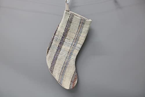 Sarikaya travesseiro decoração de natal rústica, meias penduradas, para Natal, meia de férias, presente