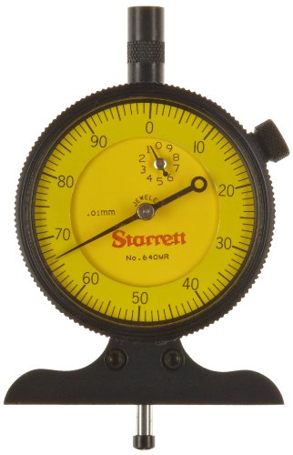 Starrett 640mrjz 640m Série Diale Depth Medange, tipo indicador, faixa de 0 a 10 mm, graduação