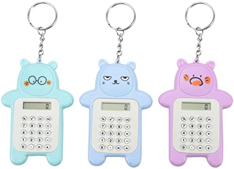 Goodie Bag Stuffers 3pcs Mini Calculadora Calculadora de bolso de bolso calculadora de cartons de desenho aritmético
