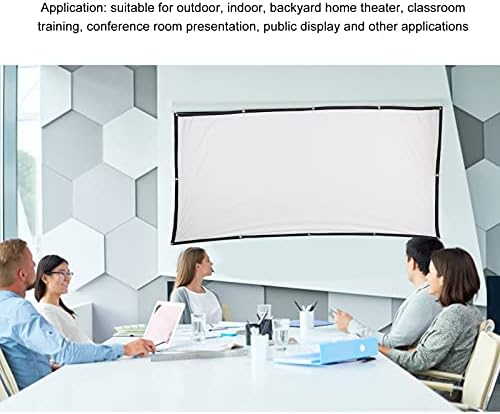 Tela do projetor portátil, tela do projeto de projetor de 100 polegadas Telas de projeção de vídeo