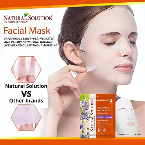 Máscara facial da solução natural para mulheres, enriquecida com lavanda e camomila, hidratante e nutritivo,