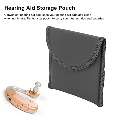 Bolsa de aparelho auditivo aparelho auditivo carregando bolsa pu PU couro portátil tamanho do bolso auditivo