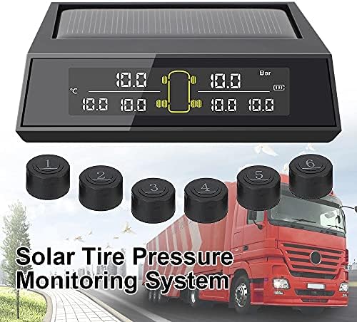 Liruxun Sensor Externo Car Power Solar TPMS LCD Monitoramento da tela colorida Sistema de monitoramento de pressão