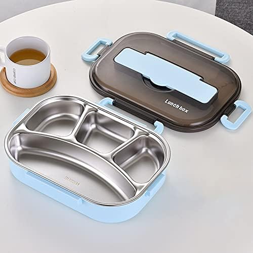 Isolamento térmico Bento 4 Células Lunhana do lanche utensílios de mesa de mesa portátil lanche de lancheira