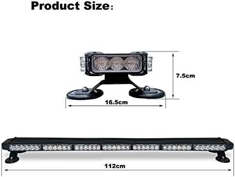 Evershine Signal 44 polegadas 90 LED estroboscópio Flashing Light Bar Double Side Emergency Risong Aviso Barra