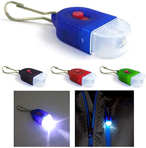 2 mini -chave de lanterna de lanterna de corrente de chave Pull com clipe de LED no gancho de tocha brilhante leve