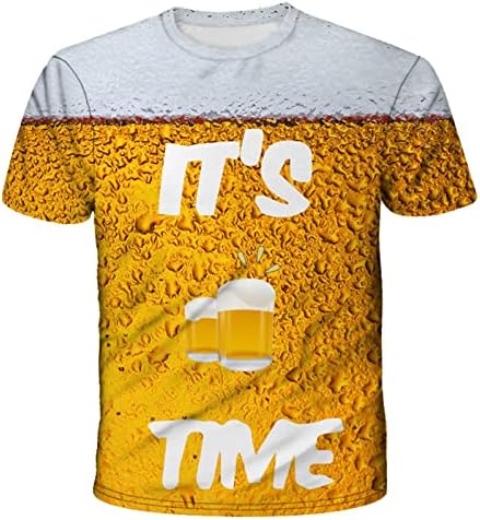 É hora de beber camisa feminina Oktoberfest Tee 3D Cheers Cheers Camisetas de festa de cerveja