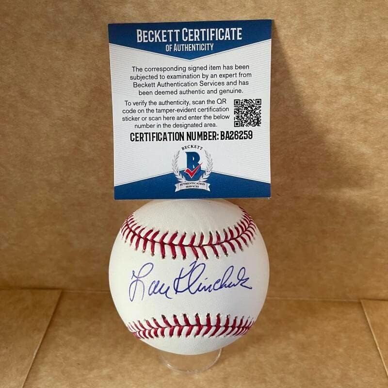 Lou Klimchock New York Mets assinou autografado M.L. Baseball Beckett BA26259