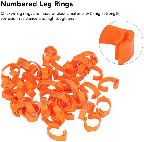 Kuidamos Bird Leg Bands, clipe de ajuste de slot retrátil em anéis de perna numerados de 50pcs para identificação