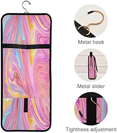 Mnsruu Bolsa de higiene pessoal rosa Opal Fluido Opal Solvendo bolsa de viagem para higiene pessoal 3