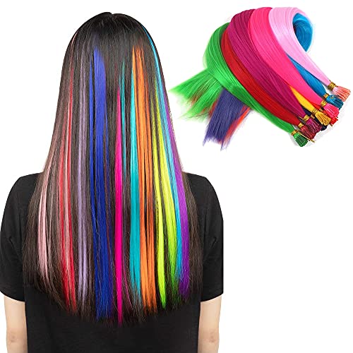 90-100 PCs I Kit de extensões de cabelo de ponta Kit Kit Rainbow Hair Extensions