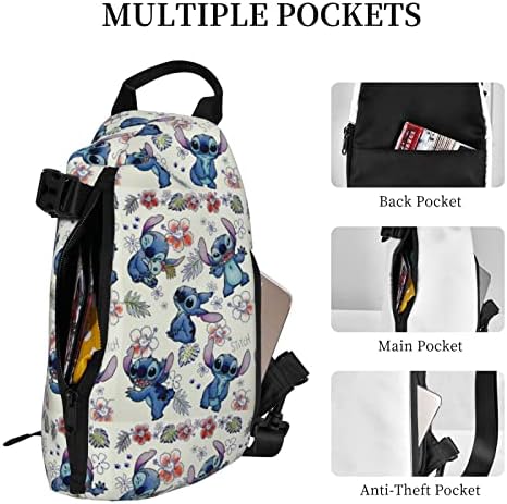 Bolsa de esteira de desenho animado para homens mochila mochila pequena bolsa de ombro crossbody via viagem para