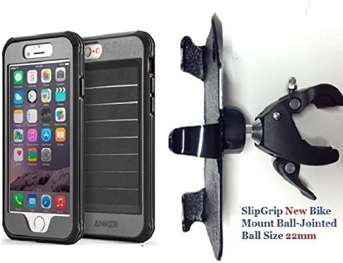 Porta de bicicleta SlipGrip 1.5 para a Apple iPhone 8 Plus usando o estojo Anker Glazes