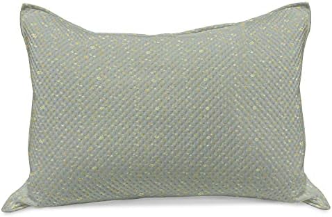 Ambesonne Paw Prinha de malha de malha de colcha de travesseira, padrão animal com tema minimalista de manchas de marca de pé para cã