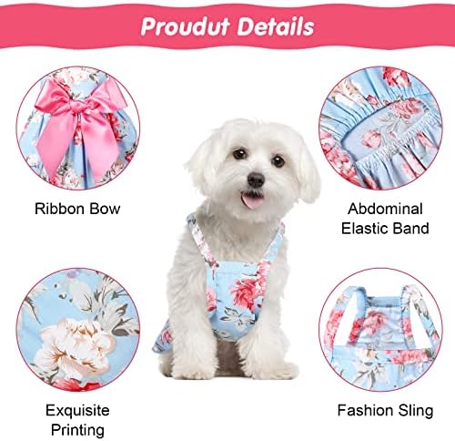 4 peças cachorro bowknot vestido floral animal vestido princesa cachorro cachorro cachorro vestido princesa