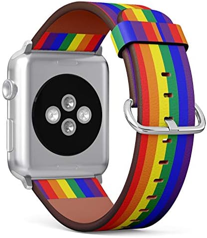 Cinta de pulseira de couro padronizada para séries de relógios Apple 4/3/2/1 gen, substituição para bandas iwatch