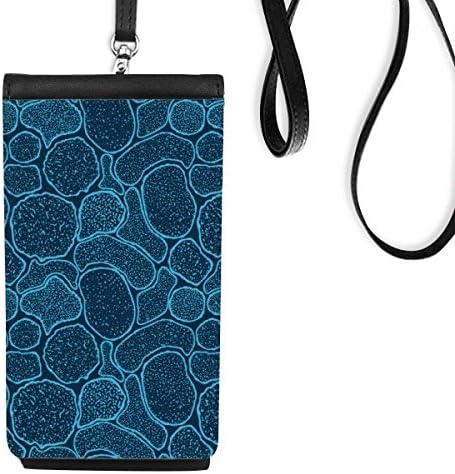 Células microscópias azuis estrutura ilustração bolsa de carteira telefônica pendurada bolsa móvel