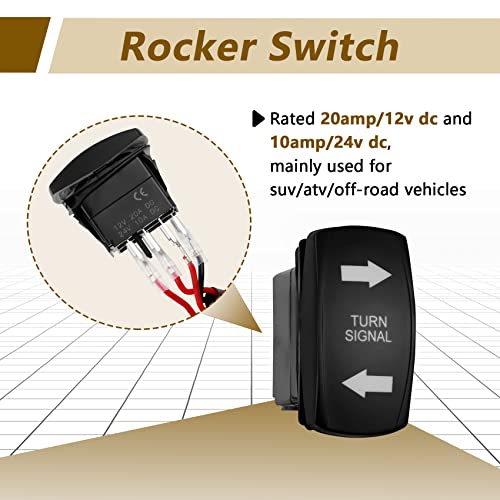 Rocker Switch Turn Signals Street Kit Legal Kit Universal Utv Rocker Signal Signal Kit ATV UTV lado a lado Signal