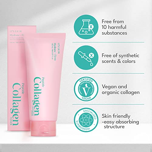 É a espuma de limpeza de colágeno peptídeo da pele 5.07 fl oz | Hidratante Facial Cleanser & Collagen Boost