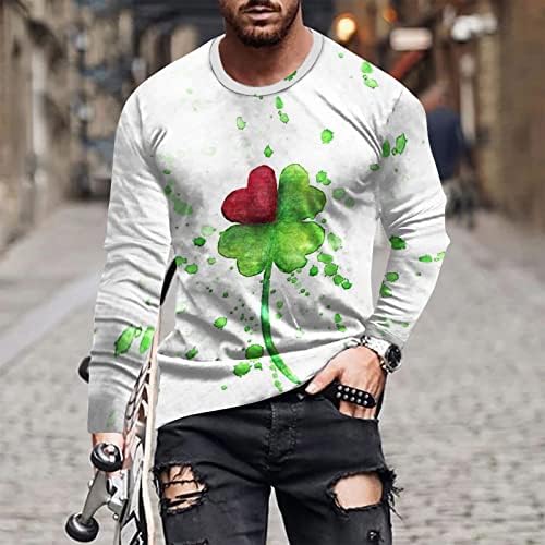 Oioloyjm St Patricks Day masculino tops de túnica para usar com leggings moda casual impresso de