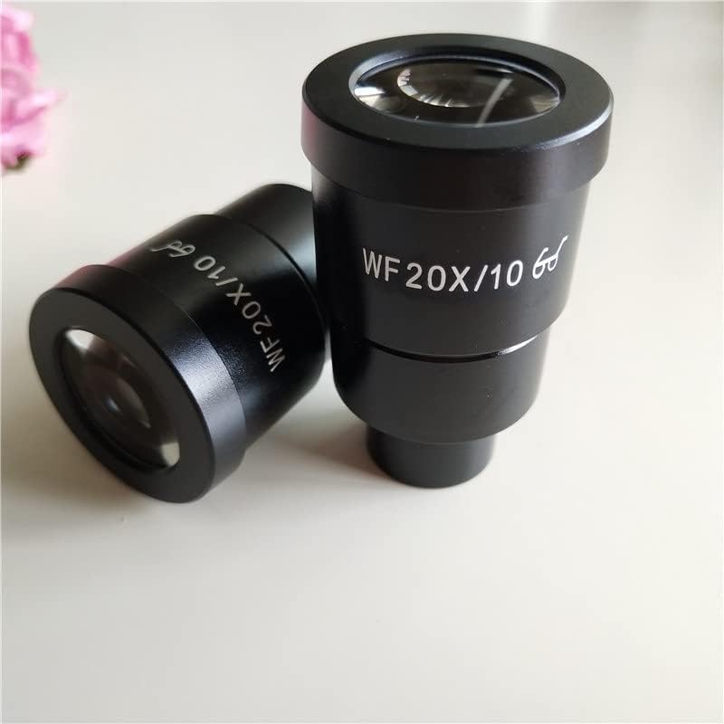Acessórios para microscópio WF20X 10mm Microscópio de estéreo de 10 mm Lente ocular óptica,