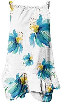 Miashui 3xl tops femininos camisa moda moda floral estampa sem mangas tanque tampo babine de cauda casual