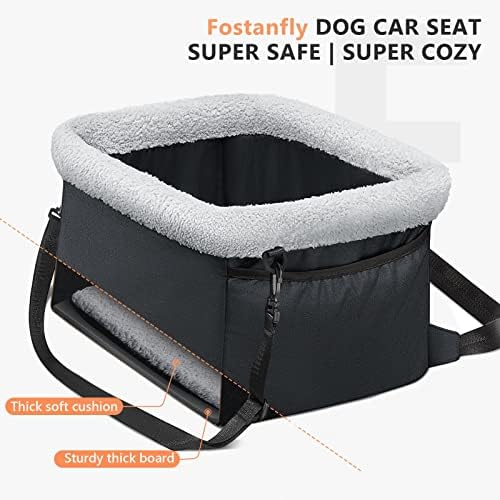Assento de carro de cachorro Fostanfly Para cães pequenos, assento de reforço de cães atualizado com