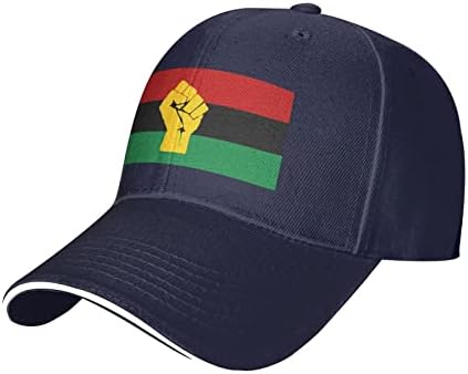 Black Power Pan Africano Bandeira Baseball Cap Man Cap ajustável UNISSISEX PAI CAP