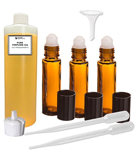 Grand Parfums Perfume Oil Set - Black Women Type - nossa interpretação, com roll em garrafas e ferramentas