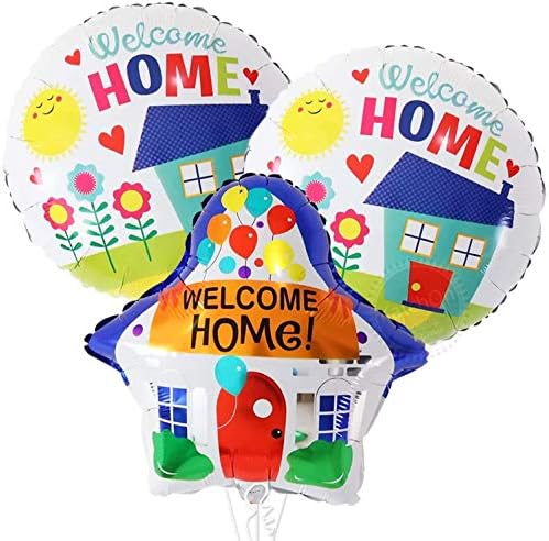 Bem -vindo balões em casa com balões em forma de casa - Decorações de boas -vindas de boas -vindas