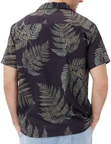 Camisa havaiana para homens de manga curta Button Button Down Down Diretas de férias Camisas de praia Tops de camisa
