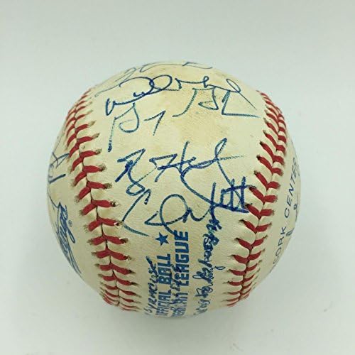 Roy Halladay Pre -Rookie 2000 Syracuse Skychiefs Team assinou o Baseball JSA CoA - Bolalls autografados