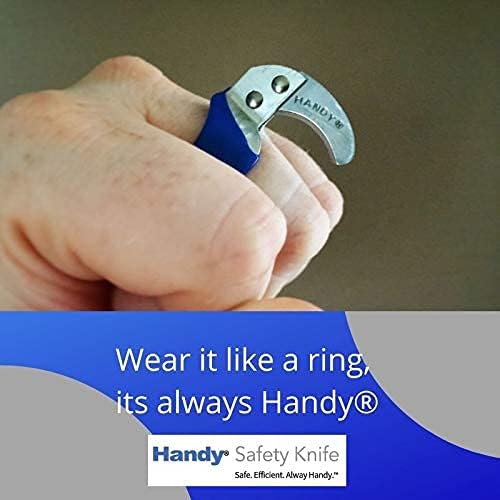 A faca de segurança original - anel de utilidade para o dedo com lâmina afiada e curva - Tamanho
