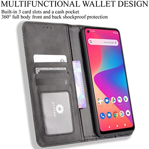 Caixa Hualubro Blu G91, estojo Blu V91, capa de carteira retro de couro magnético em couro magnético