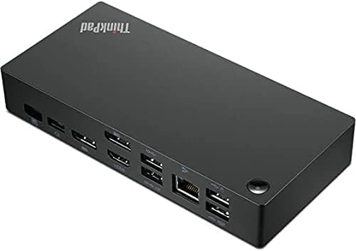 Lenovo ThinkPad Universal USB-C Dock + Sovvydign HDMI Cable + Sovvydign DisplayPort Cabo + pacote