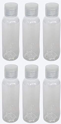 Sama 4 oz garrafas plásticas transparentes com chapéu de flip | 6 pacote
