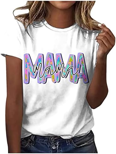 Feliz Dia das Mães, Mulheres Camiseta Floral Print Funny Print Tops