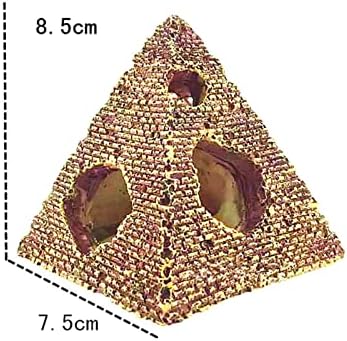 Ｋｌｋｃｍｓ Pirâmides de aquário Decoração de estátua, pirâmides egípcios estátua de pedra que esconde caverna